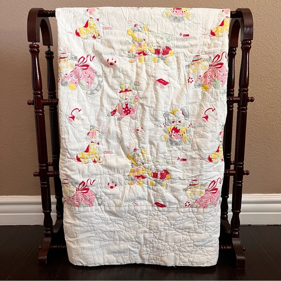 Vintage Other - 50”x55” Hand QuiltedVintage Baby Quilt.